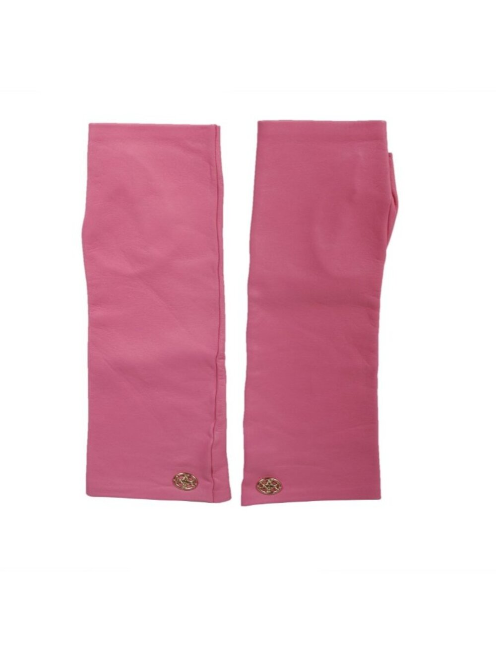 Chanel Lambskin Fingerless C Long Gloves Pink 8
